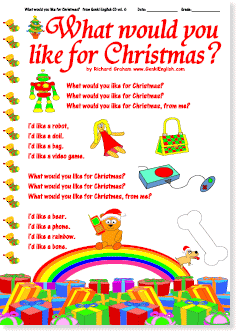 What would you like for Christmas lyrics?