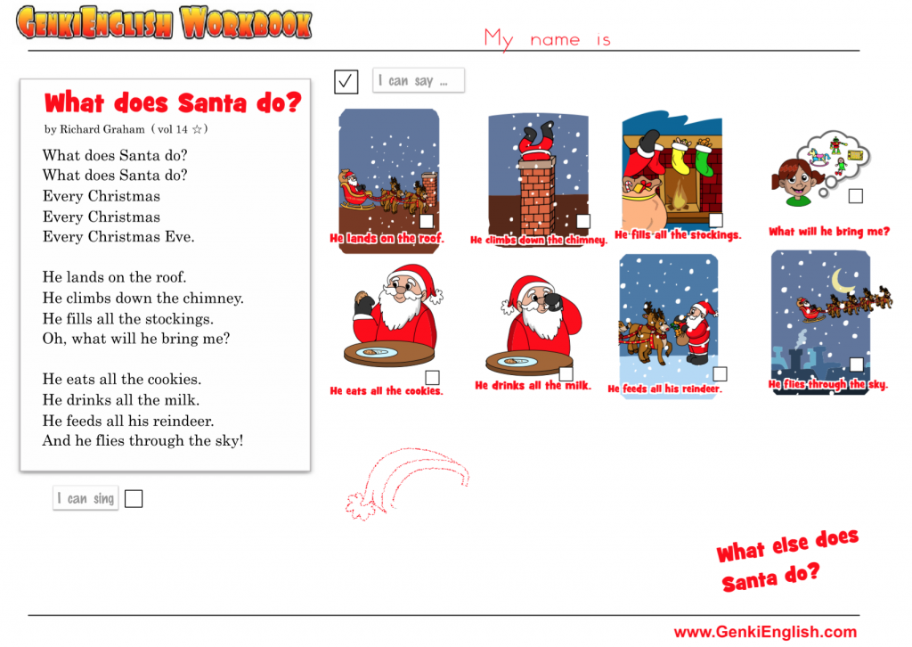 What does santa do workbook