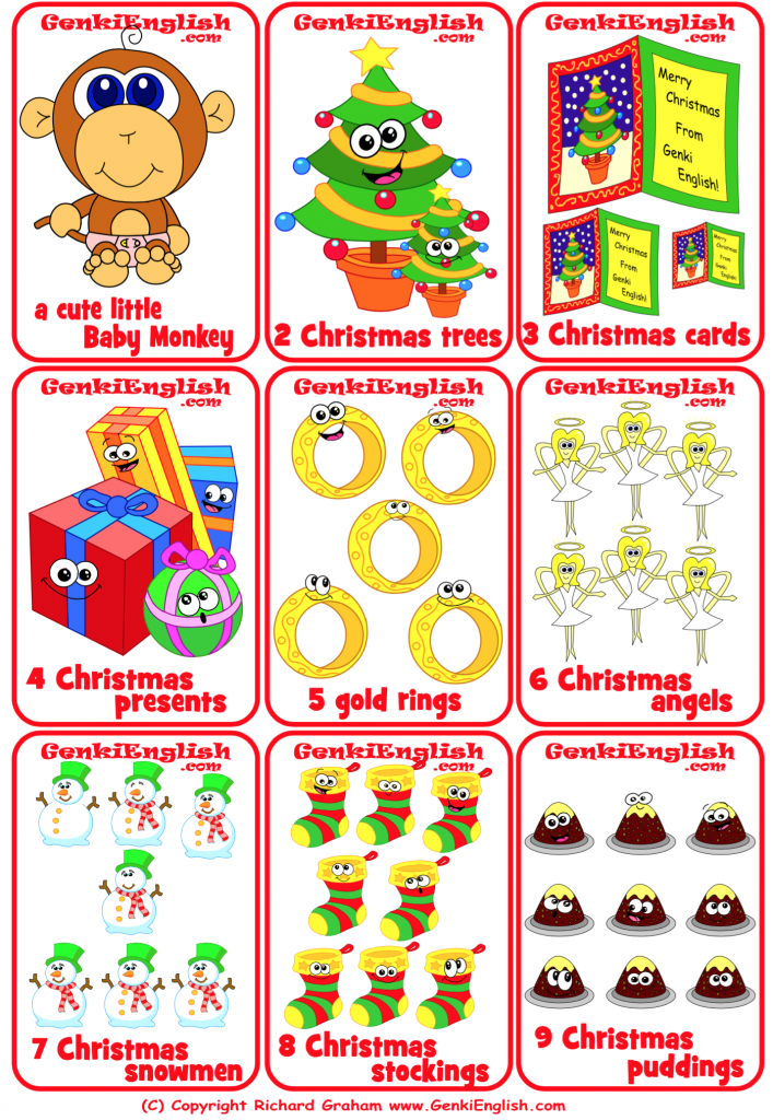 12 Genki Days of Christmas minicards