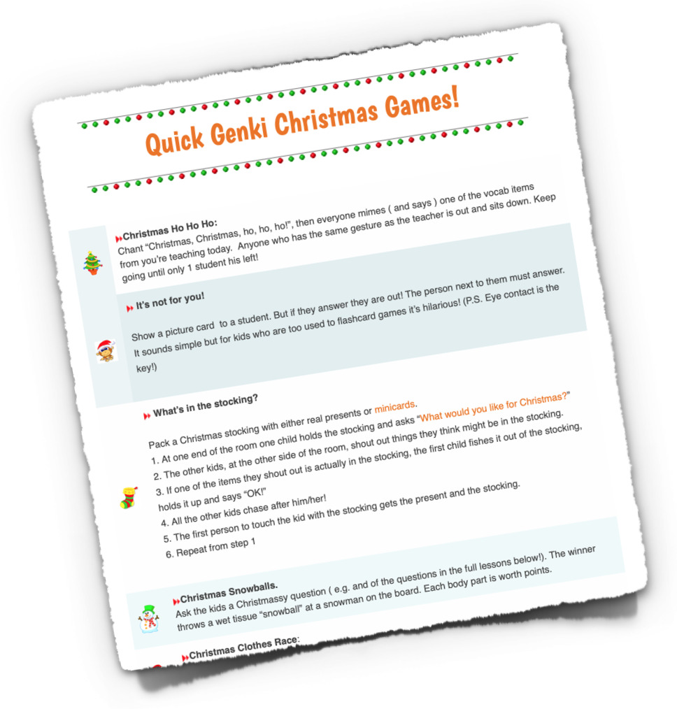 Quick Christmas Games!  Genki English